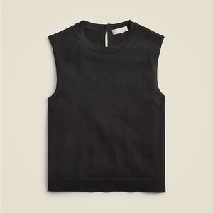 J. Crew Womens XXS Featherweight cashmere-blend cropped sweater shell Black READ